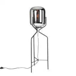 Bol.com QAZQA bliss - Design Vloerlamp | Staande Lamp - 1 lichts - H 120 cm - Zwart - Woonkamer | Slaapkamer aanbieding