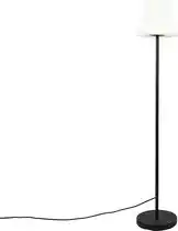 Bol.com QAZQA virginia - Design Vloerlamp | Staande Lamp - 1 lichts - H 135 cm - Zwart - Buitenverlichting aanbieding