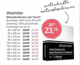 Linolux Dreamstar Matrasbeschermer Met Tencel® aanbieding