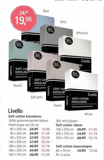 Linolux Livello Soft Cotton Hoeslakens aanbieding