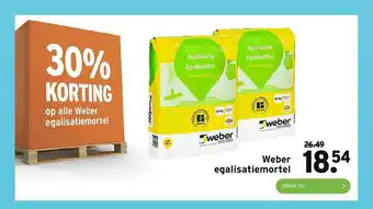 GAMMA Weber Egalisatiemortel 30% Korting aanbieding