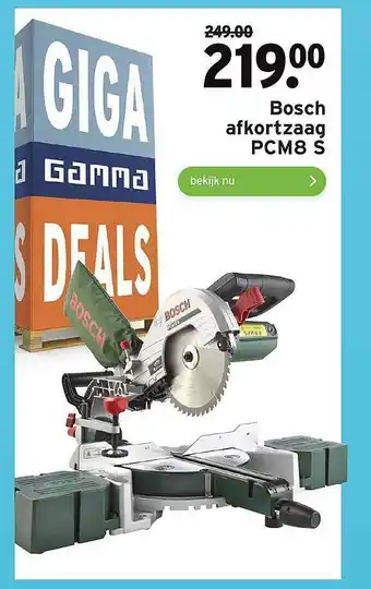 GAMMA Bosch Afkortzaag PCM8 S aanbieding