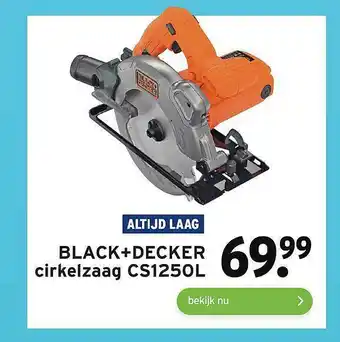 GAMMA Black+Decker Cirkelzaag CS1250L aanbieding