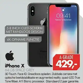 Vobis IPhone X 64 GB Space Grey aanbieding