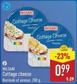 ALDI Milsani Cottage Cheese aanbieding