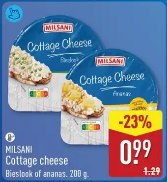 ALDI Milsani Cottage Cheese aanbieding