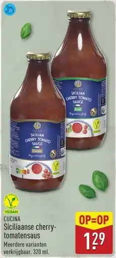 ALDI Cucina Siciliaanse Cherry- Tomatensaus aanbieding