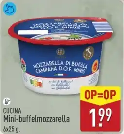 ALDI Cucina Mini Buffelmozzarella aanbieding