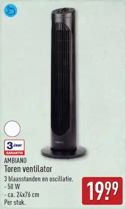 ALDI Ambiano Toren ventilator aanbieding