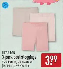 ALDI Lily & dan 3-pack peuterleggings aanbieding