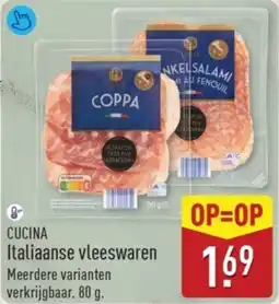 ALDI Cucina Italiaanse Vleeswaren aanbieding