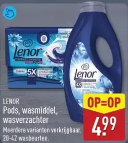ALDI Lenor Pods, Wasmiddel, Wasverzachter aanbieding