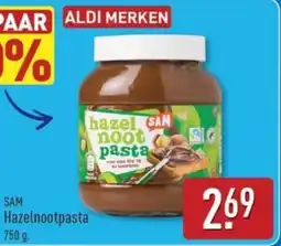ALDI Sam Hazelnootpasta aanbieding