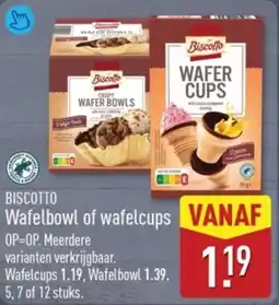 ALDI Biscotto Wafelbowl of Wafelcups aanbieding