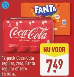 ALDI Coca-Cola Regular, Zero, Fanta Regular of Zero aanbieding