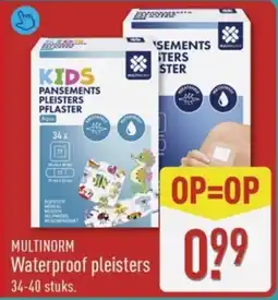 ALDI Multinorm Waterproof Pleisters aanbieding