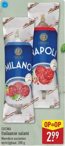 ALDI Cucina Italiaanse Salami aanbieding