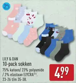 ALDI Lily & dan 10-pack sokken aanbieding