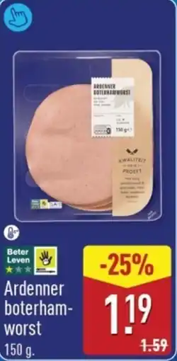 ALDI Ardenner boterhamworst aanbieding