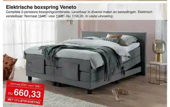 Woonsquare Elektrische Boxspring Veneto aanbieding