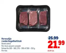 Makro Horecalijn Runderkogelbiefstuk aanbieding