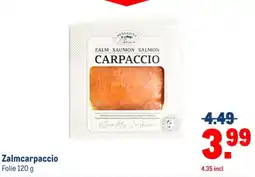 Makro Zalmcarpaccio Folie aanbieding