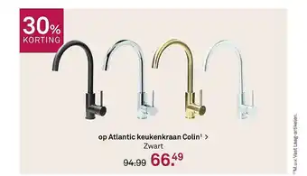 Karwei Op Atlantic Keukenkraan Colin > Zwart 30% Korting aanbieding