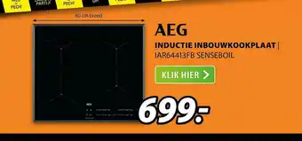 Expert AEG Inductie Inbouwkookplaat | IAR64413FB Senseboil aanbieding