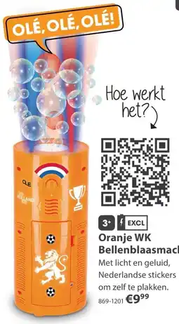 Top1Toys Oranje WK Bellenblaasmachine aanbieding