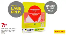 Praxis Weber beamix nomix béton aanbieding