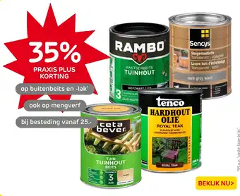 Praxis Op buitenbeits en -lak aanbieding