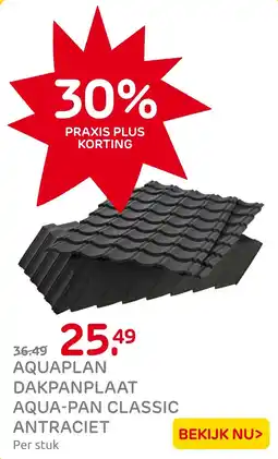 Praxis Aquaplan dakpanplaat aqua-pan classic antraciet aanbieding