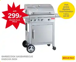 Praxis Barbecook gasbarbecue kaduva inox aanbieding