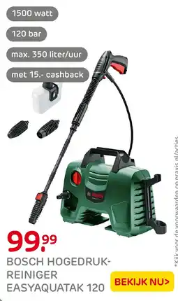 Praxis Bosch hogedruk- reiniger easyaquatak 120 aanbieding