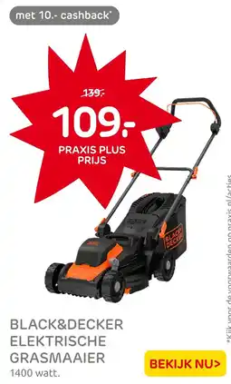 Praxis Black&decker elektrische grasmaaier aanbieding