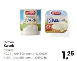 HANOS Ehrmann Kwark aanbieding