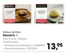 HANOS Traiteur de Paris Desserts aanbieding