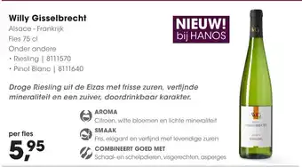 HANOS Willy Gisselbrecht aanbieding