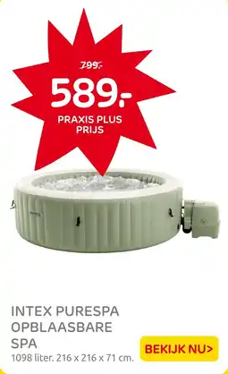 Praxis Intex purespa opblaasbare spa aanbieding