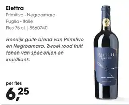 HANOS Elettra Primitivo Negroamaro aanbieding