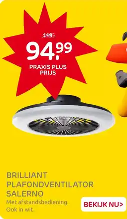 Praxis Brilliant plafondventilator salerno aanbieding
