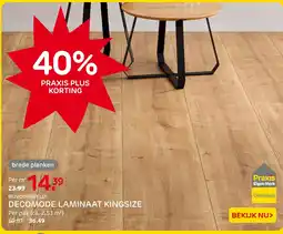 Praxis Decomode laminaat kingsize aanbieding
