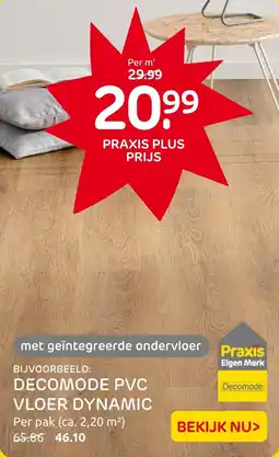 Praxis Decomode pvc vloer dynamic aanbieding