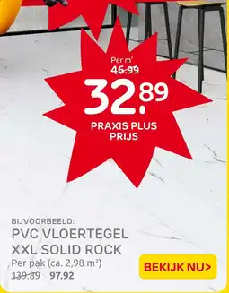 Praxis Pvc vloertegel xxl solid rock aanbieding