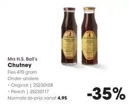 HANOS Mrs H.S. Ball's Chutney aanbieding