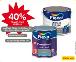 Praxis Flexa Strak op de Muur en Creations kleurmuurverf aanbieding