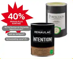 Praxis Perfection en Renaulac kleurmuurverf aanbieding