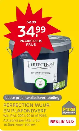 Praxis Perfection muur- en plafondverf aanbieding