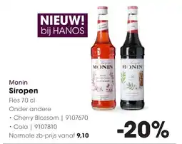 HANOS Monin Siropen aanbieding