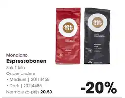 HANOS Mondiano Espressobonen aanbieding